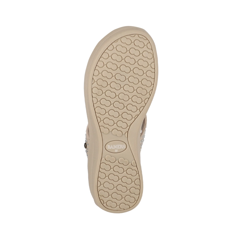 SANDALIAS MUJER CRUZ BAMERS BEIGE - 4