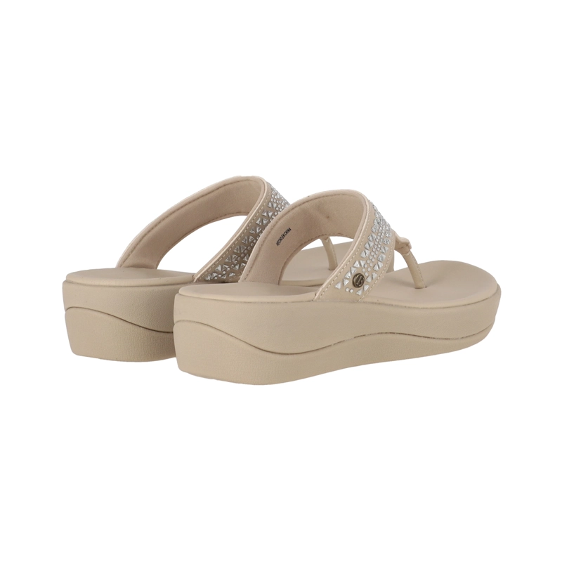 SANDALIAS MUJER CRUZ BAMERS BEIGE - 6