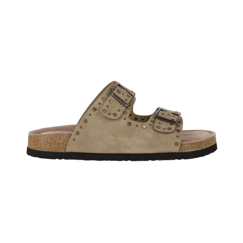 SANDALIAS MUJER KEND STUDS BAMERS BEIGE - 1