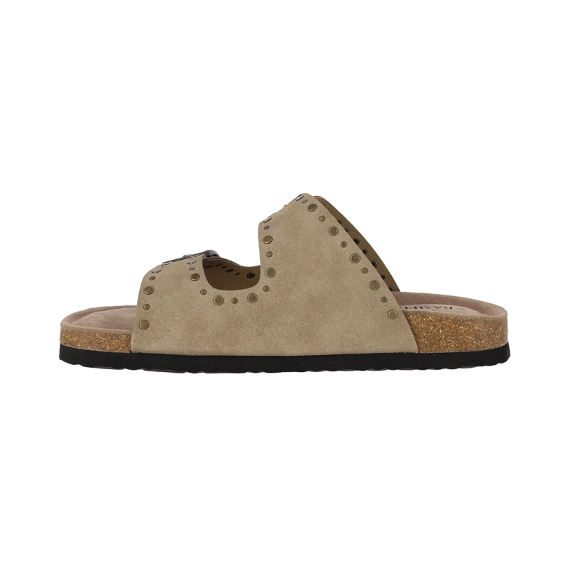 SANDALIAS MUJER KEND STUDS BAMERS BEIGE - 2