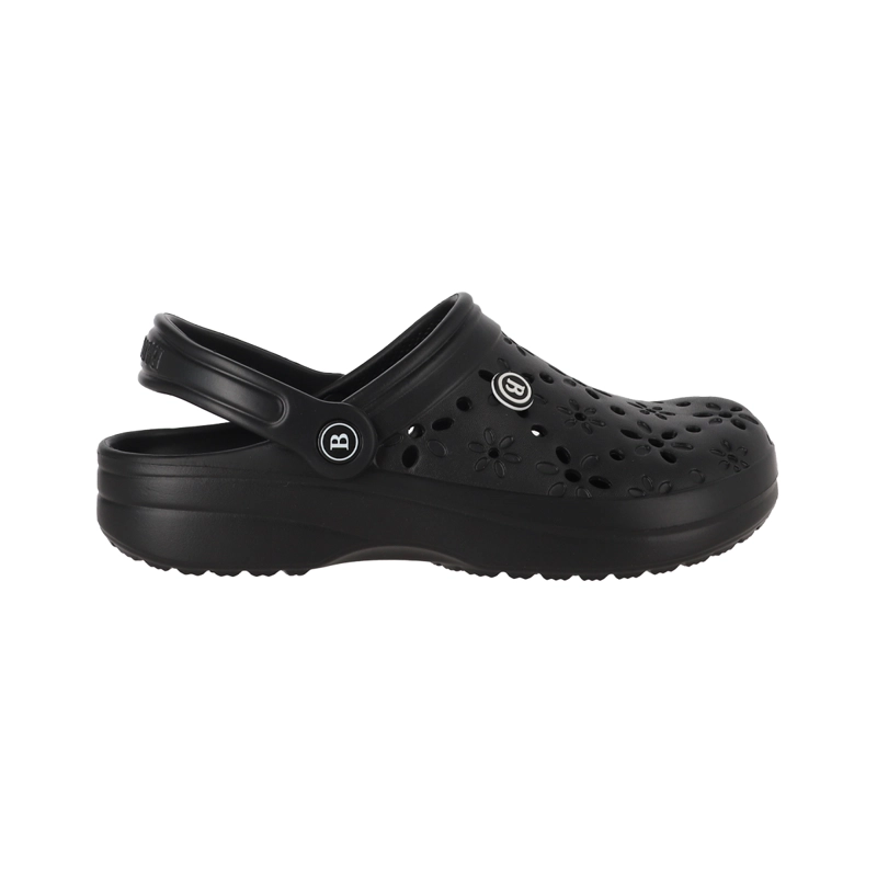 ZUECOS MUJER AIR BAMERS FLORALES NEGRO - 1