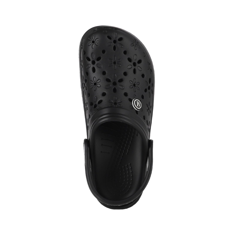 ZUECOS MUJER AIR BAMERS FLORALES NEGRO - 3
