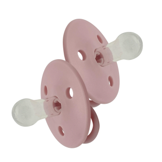 CHUPETES MININOR REDONDOS SILICONA 0M+ 2 UNS ROSADO - 1