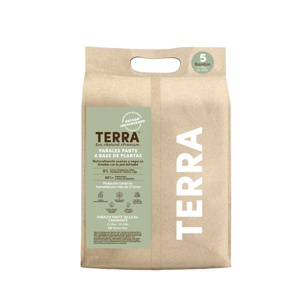 PAÑALES PANTS TERRA BIODEGRADABLES 14 UND TALLA XG - 2