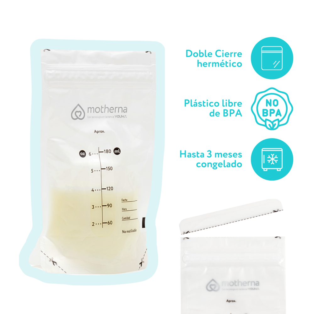 BOLSAS PARA LECHE MATERNA MOTHERNA 30 UNS - 1