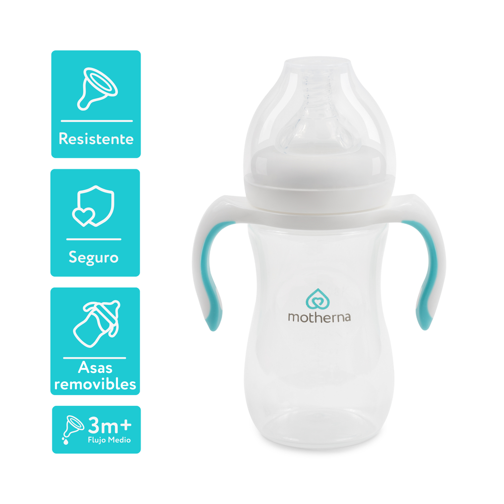 MAMADERA BOCA ANCHA CON ASAS MOTHERNA 240 ML - 2