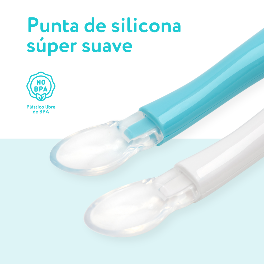 CUCHARAS PUNTA DE SILICONA MOTHERNA 2 UNS - 1