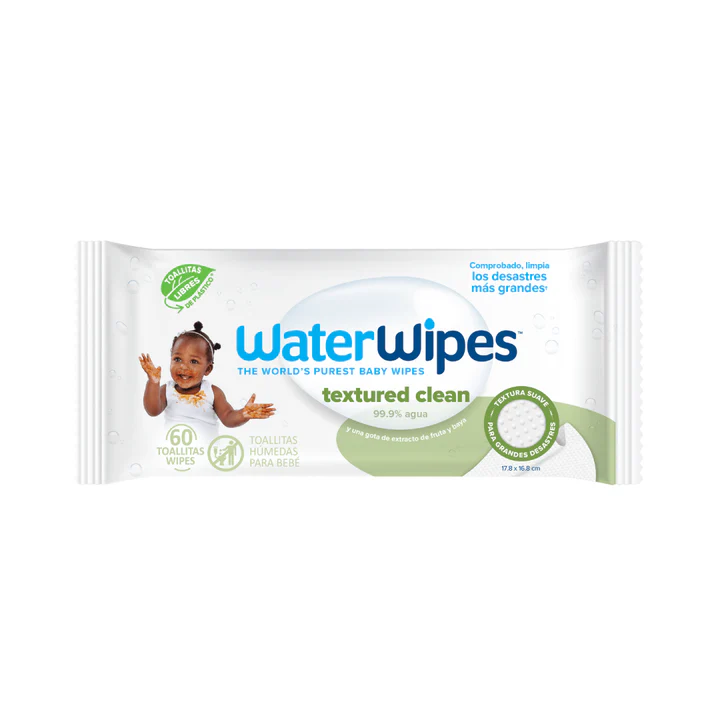 TOALLITAS HUMEDAS WATERWIPES TEXTURED CLEAN 60 UNIDADES - 1