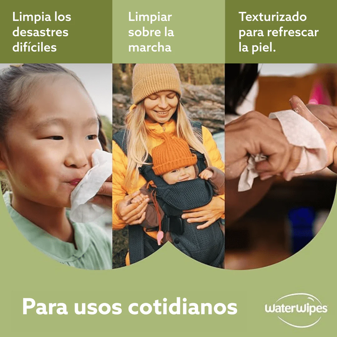 TOALLITAS HUMEDAS WATERWIPES TEXTURED CLEAN 60 UNIDADES - 6