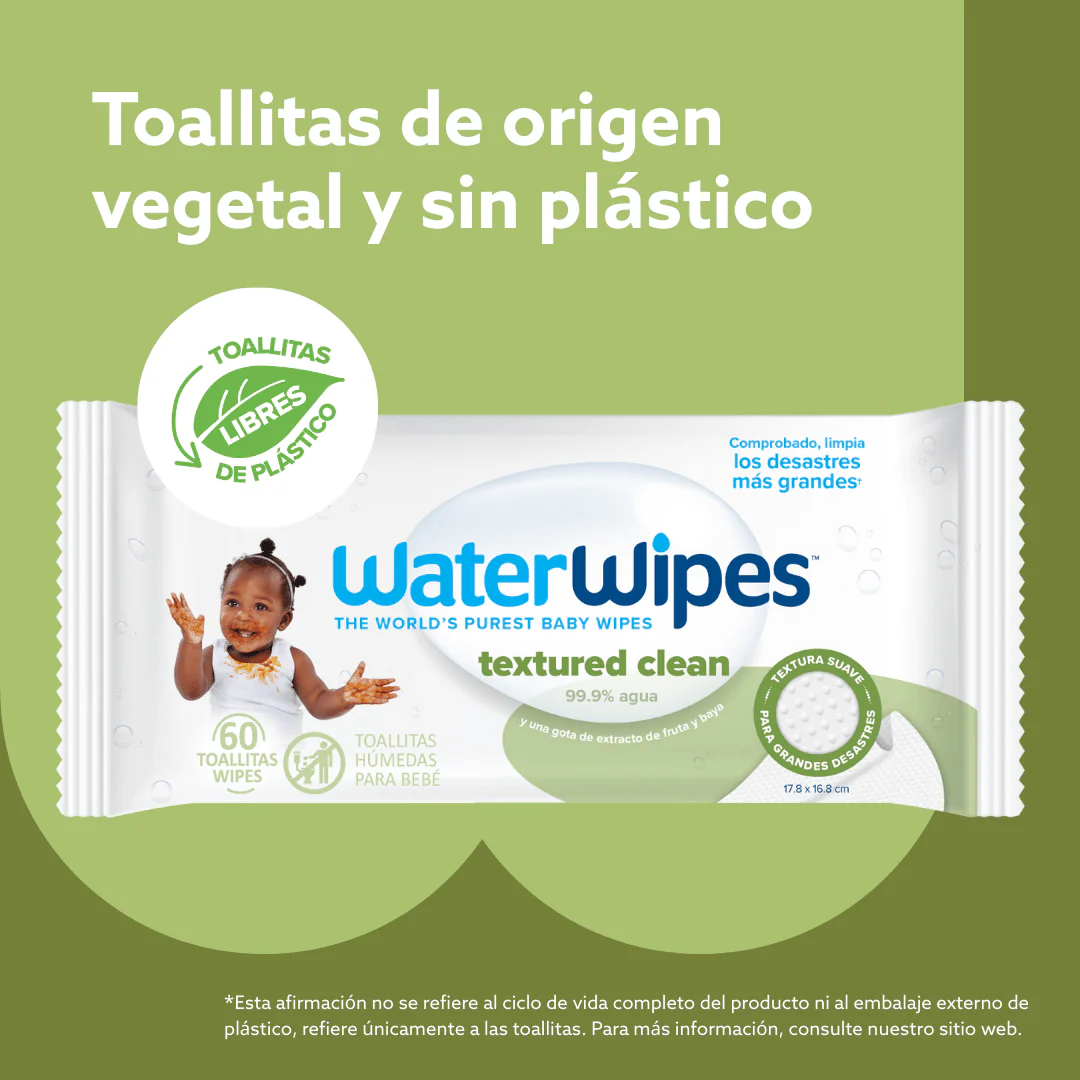 TOALLITAS HUMEDAS WATERWIPES TEXTURED CLEAN 3X60 UNIDADES - 8