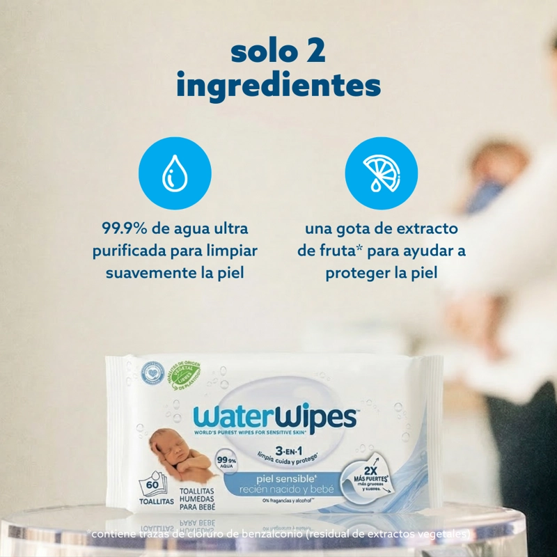 TOALLITAS WATERWIPES BIO 3 X MEGA VALUE BOX - 5