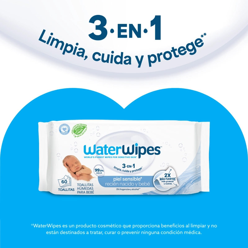 TOALLITAS WATERWIPES BIO 3 X MEGA VALUE BOX - 6