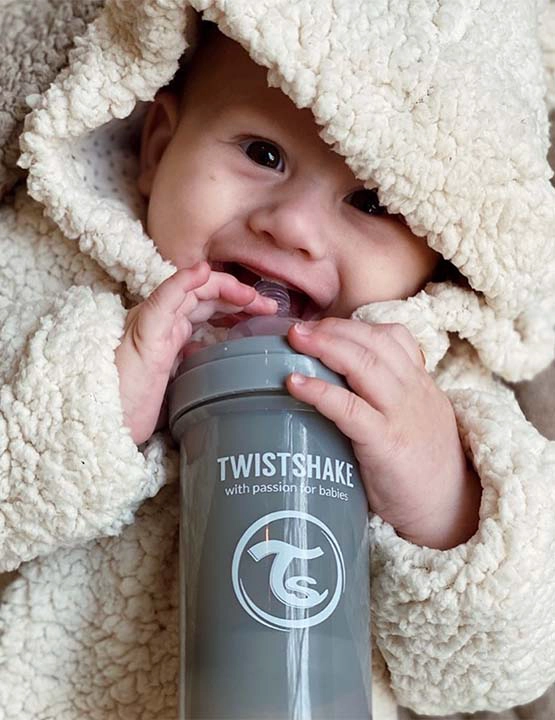 MAMADERA TWISTSHAKE ANTI-CÓLICO 260ML PASTEL GRIS - 4