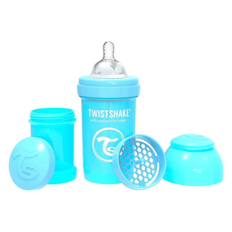 MAMADERA TWISTSHAKE ANTI-CÓLICO 180ML PASTEL AZUL - 1