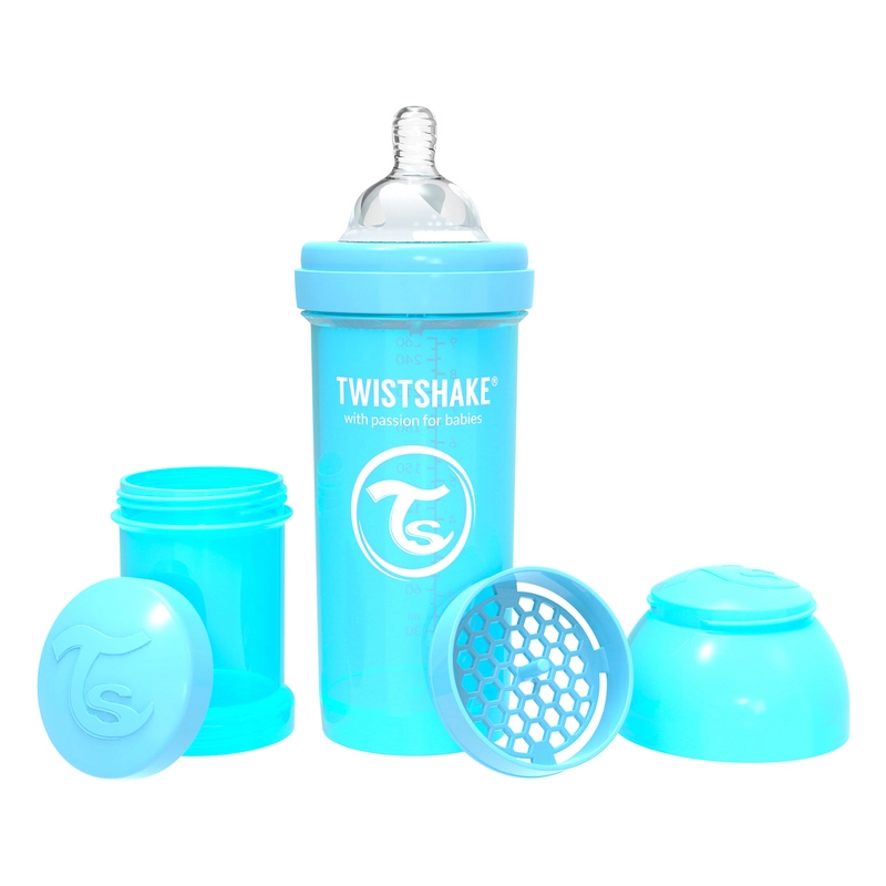 MAMADERA TWISTSHAKE ANTI-CÓLICO 260ML PASTEL AZUL - 1