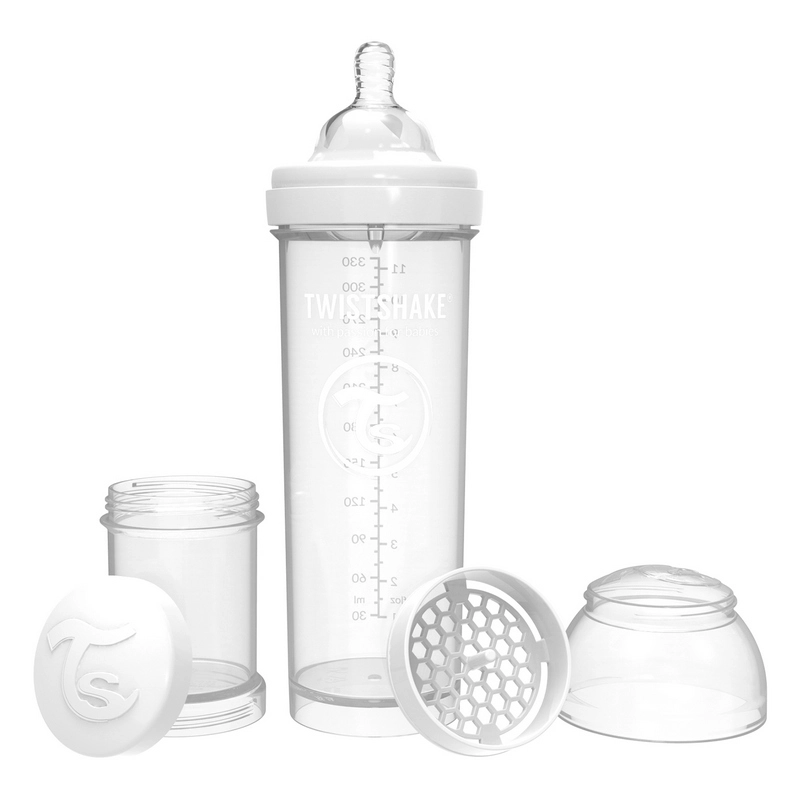 MAMADERA TWISTSHAKE ANTI-CÓLICO 330ML BLANCO - 1