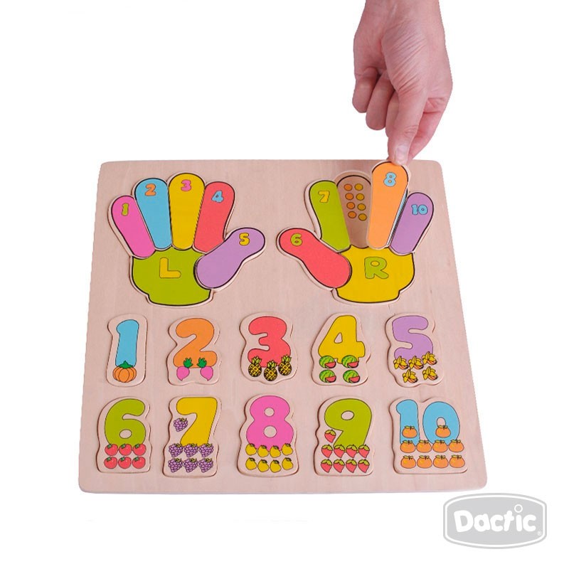 ENCAJE DACTIC MULTICOLOR NÚMEROCANTIDAD MADERA - 3