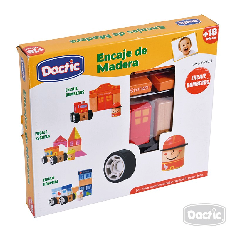 ENCAJE DACTIC MULTICOLOR MADERA ESTACION DE BOMBEROS - 4