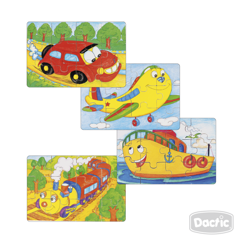 ROMPECABEZAS DACTIC MULTICOLOR DE MEDIOS DE TRANSPORTES - 1