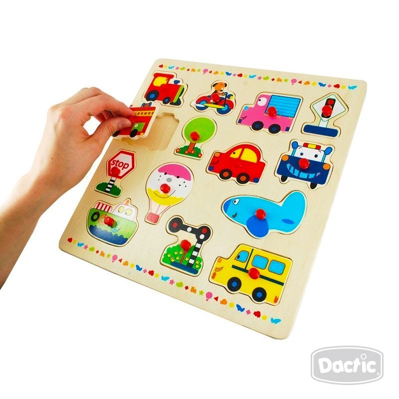 ENCAJE DACTIC MULTICOLOR CON MANGO MEDIOS DE TRANSPORTE - 3