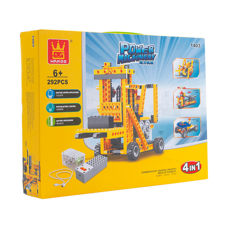 JUGUETE WANGE MULTICOLOR GRUA ELECTRICA ARMABLE 4 EN 1 - 3