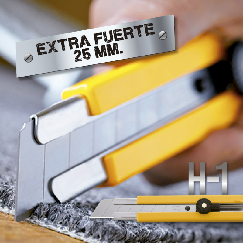 CUCHILLO OLFA EXTRA FUERTE ANTIDESLIZANTE SEGURO MANUAL - 2