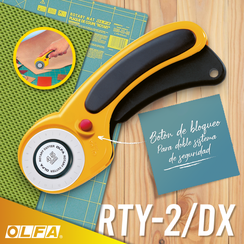 CUCHILLO ROTATIVO OLFA DE 45MM. PARA TELA - 2