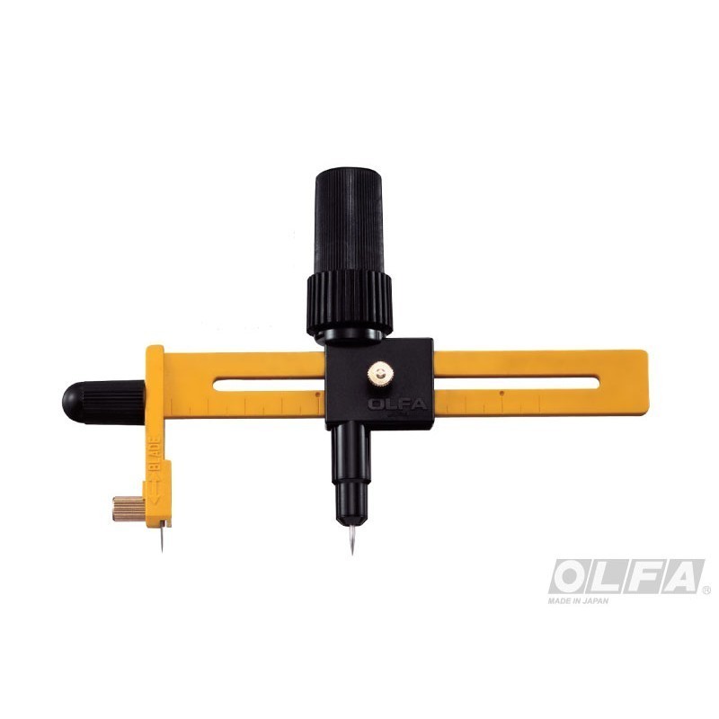 SET HERRAMIENTAS OLFA COMPAS CORTE SISTEMA GIRO + 10 REPUESTOS - 1