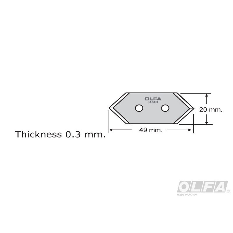 SET HERRAMIENTAS OLFA CUCHILLA 45 GRADOS + 2 REPUESTOS - 2