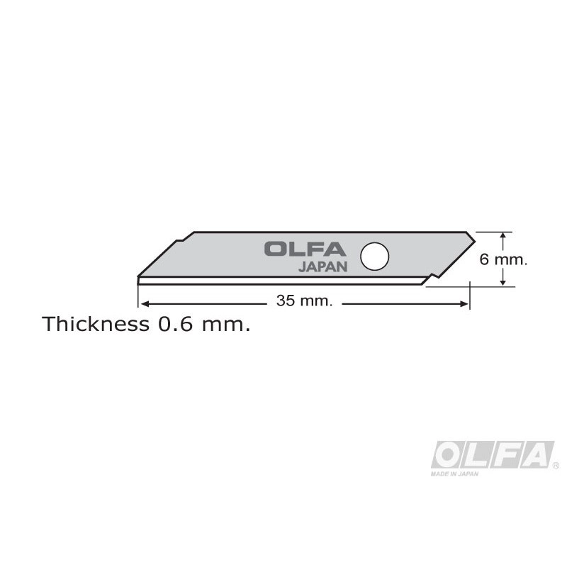 SET HERRAMIENTAS OLFA CUCHILLO 6 MM REGULADOR PROFUNDIDAD CORTE + 2 REPUESTOS - 3
