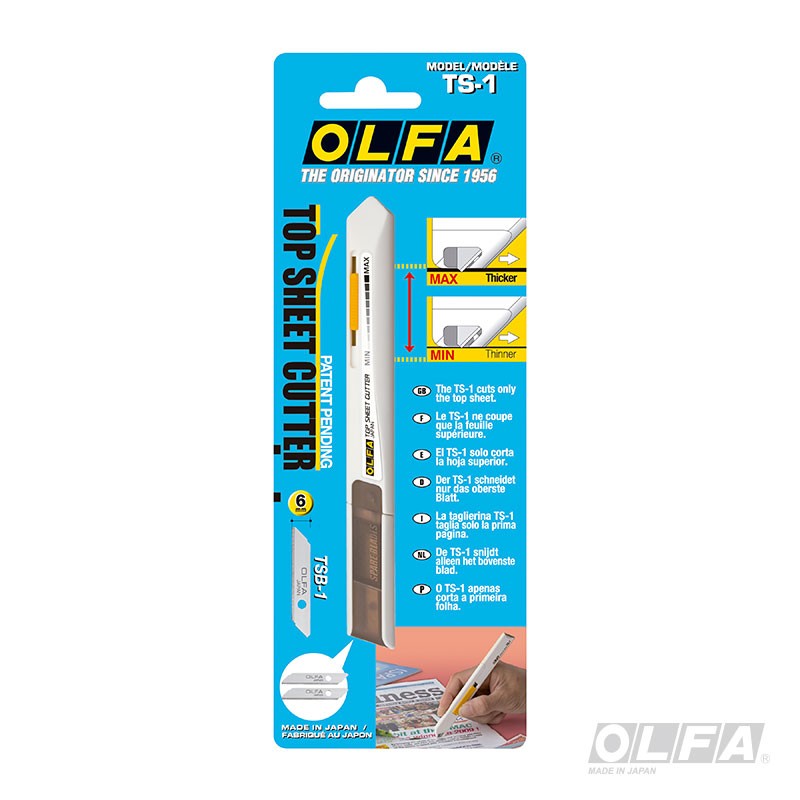 SET HERRAMIENTAS OLFA CUCHILLO 6 MM REGULADOR PROFUNDIDAD CORTE + 2 REPUESTOS - 4