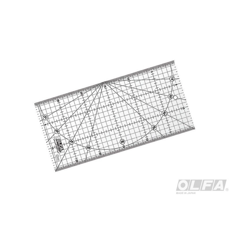 REGLA ACIRILICA OLFA TRANSPARENTE DE 15 X 30CM - 1