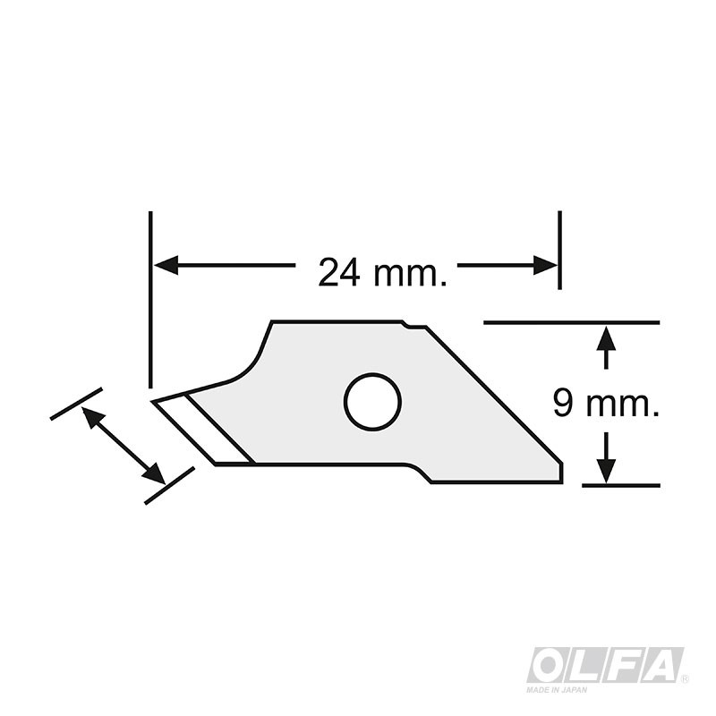 REPUESTO CUCHILLA OLFA 15 PIEZAS COMPAS CMP-1 DX - 2