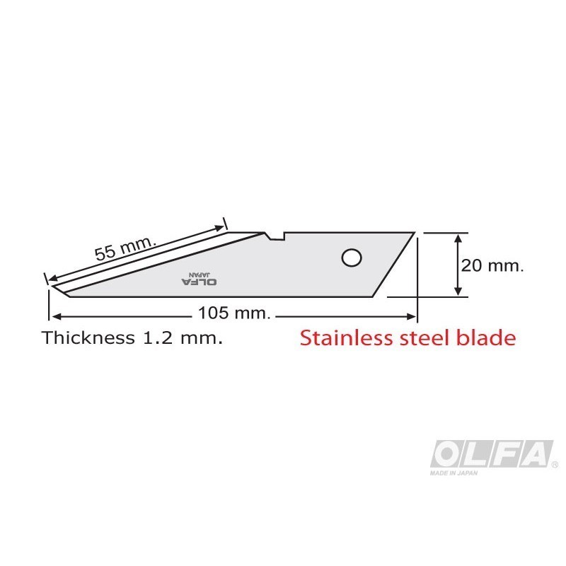 REPUESTO CUCHILLO OLFA CK-2 2 PIEZAS CRAFT - 2