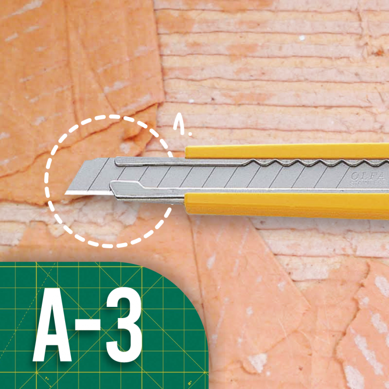 CUCHILLO OLFA MEDIANO AUXILIAR SEGURO AUTOMATICO - 3