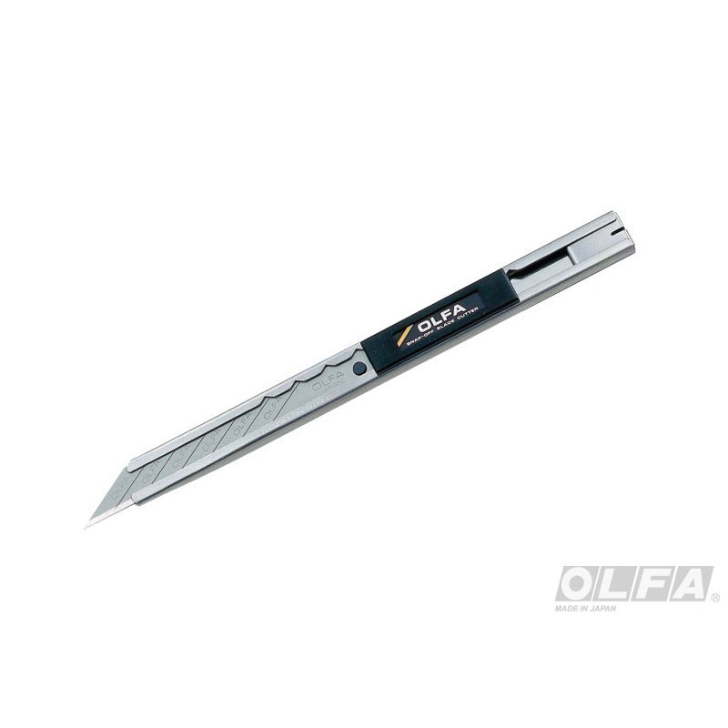 CUCHILLO OLFA MEDIANO 9 MM ANGULO 30° SEGURO AUTOMATICO - 1