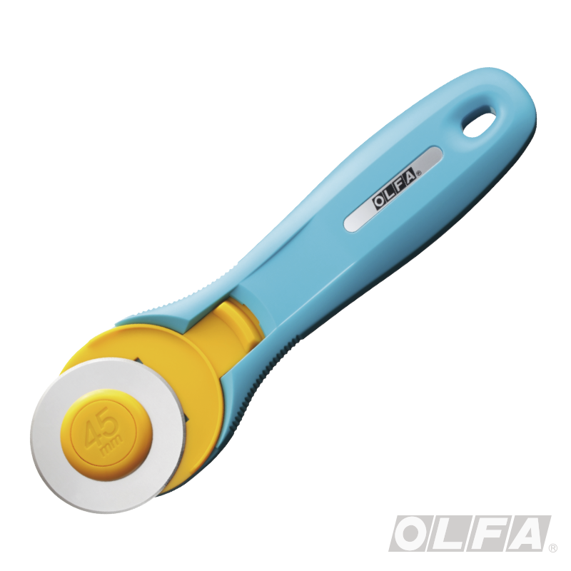 CUCHILLO ROTATIVO OLFA PARA TELA AQUA COLOR 45 MM - 2