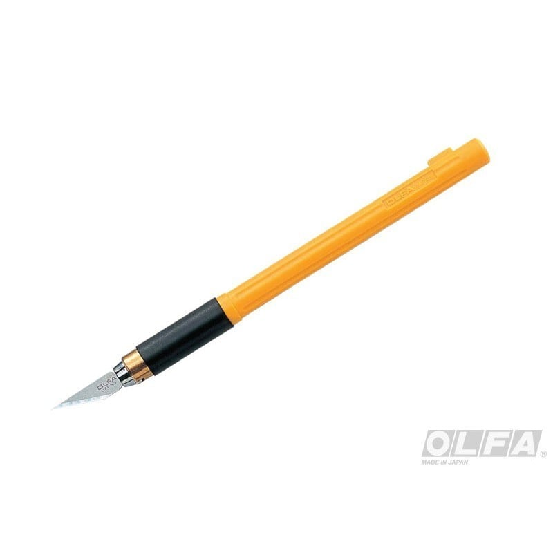 CUCHILLO OLFA TIPO LÁPIZ ANTIDESLIZANTE + 3 REPUESTOS DISTINTOS - 1
