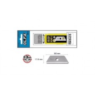 REPUESTO HOJA OLFA TRAPEZOIDAL PUNTAS REDONDEADAS 17.5 MM 5 U - 1
