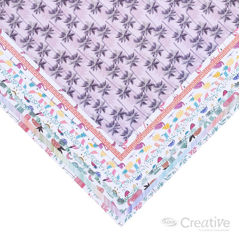 BLOCK DE CARTULINA CREATIVE DISEÑO TROPICAL - 2