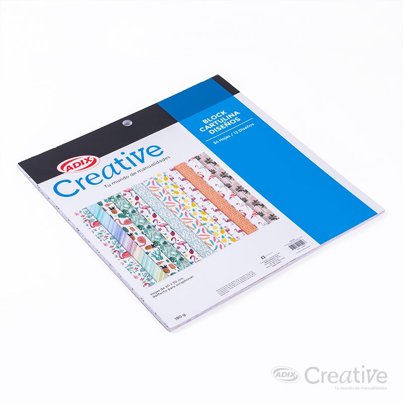 BLOCK DE CARTULINA CREATIVE DISEÑO TROPICAL - 4