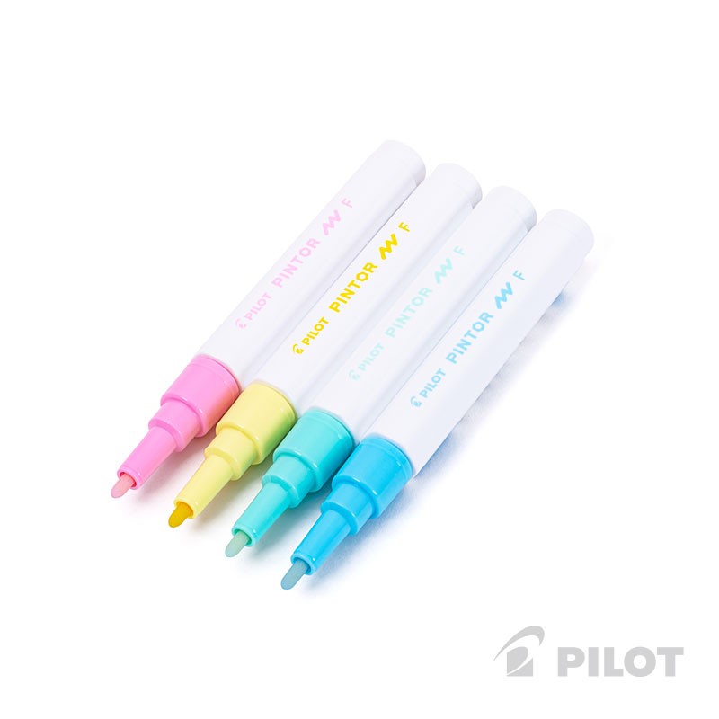 SET PINTOR PILOT FINO AMARILLO VERDE PASTEL AZUL PASTEL ROSADO - 1