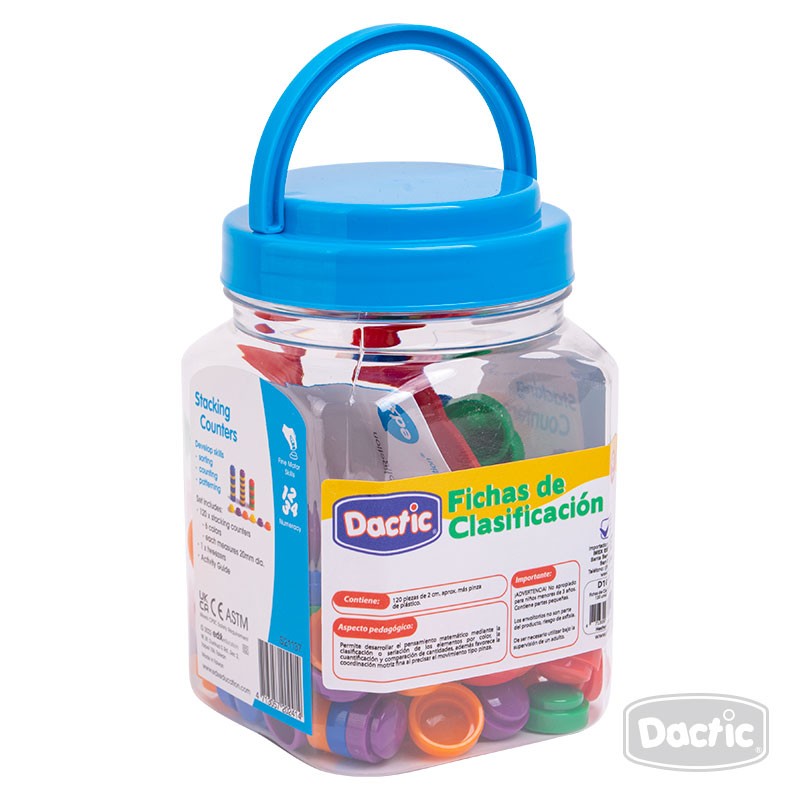 JUGUETE DACTIC FICHA CLASIFICACION APILABLE +PINZA - 2
