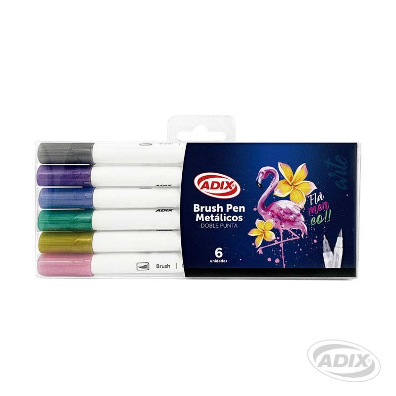 SET MARCADORES ADIX METALIZADOS DOBLE PUNTA - 3