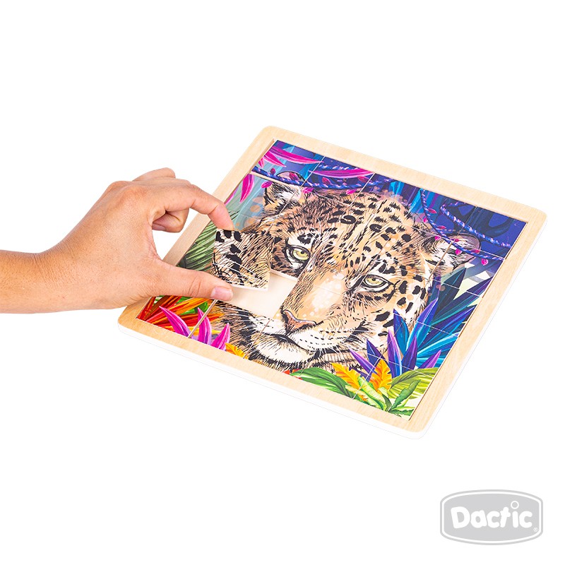 PUZZLE DACTIC MULTICOLOR LEOPARDO MADERA - 2