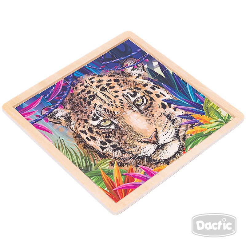 PUZZLE DACTIC MULTICOLOR LEOPARDO MADERA - 3