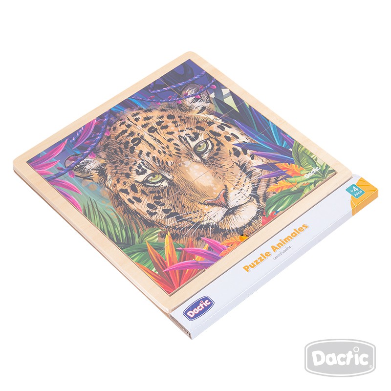 PUZZLE DACTIC MULTICOLOR LEOPARDO MADERA - 4