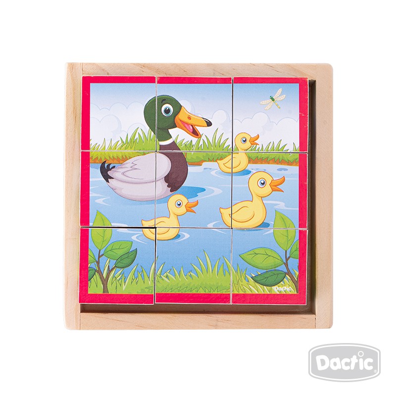 PUZZLE DACTIC MULTICOLOR CUBO ANIMALES - 1