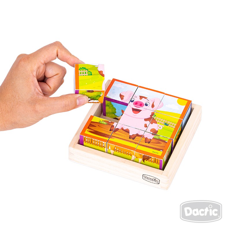 PUZZLE DACTIC MULTICOLOR CUBO ANIMALES - 2
