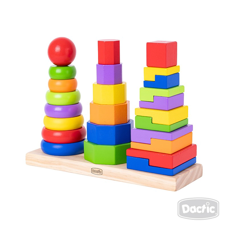 JUGUETE DACTIC MULTICOLOR TORRES DE ENCAJE - 1